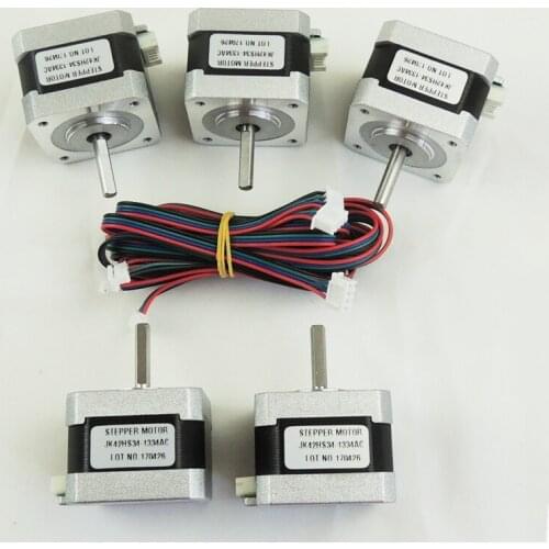 5pcs/lot 4-lead Nema17 Stepper Motor 42BYGH 1.33A 3D Printer for CNC Engraving machine