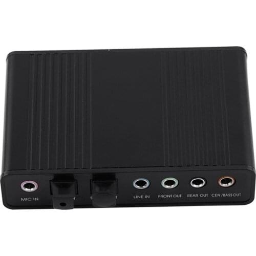 Audio Output Adapter External Sound Card 6 Channel 5.1 SPDIF USB Optical for PC Audio Interface Sound Card Usb