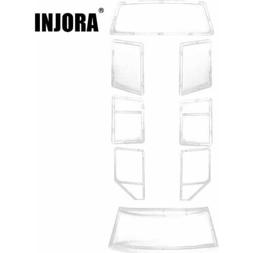 INJORA Car Windows for 1/10 RC Crawler 313mm Wheelbase Hard Body Shell