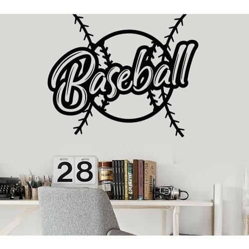 Baseball Wall Decal American Game Ball Sport Teen Room Gymnasium Window Door Vinyl Stickers Home Furnishing Decorative Z838