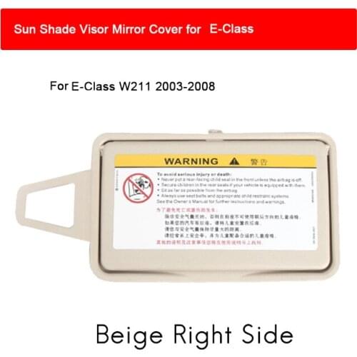 Beige Car Sun Visor Shade Makeup Cosmetic Mirror Cover for Mercedes Benz E Class W211 03-08