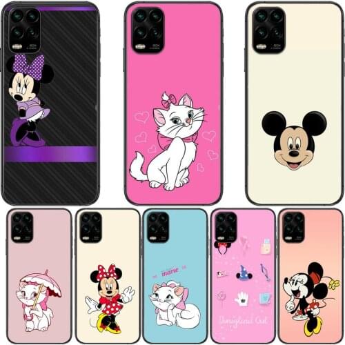 Disney Mouse Cat cartoon Phone Case For XiaoMi Redmi Note 11 10 9S 8 7 6 5 A Pro T Y1 Anime Black Cover Silicone Back Pre style