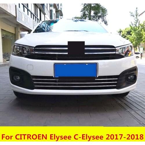 Grille decorative trim strip light subfloor under net trim strip under the modified hood For CITROEN Elysee C-Elysee 2017-2018