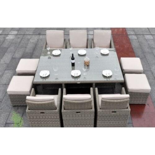 Hot Sale weatherproof royal design resin wicker classic italian dining room sets