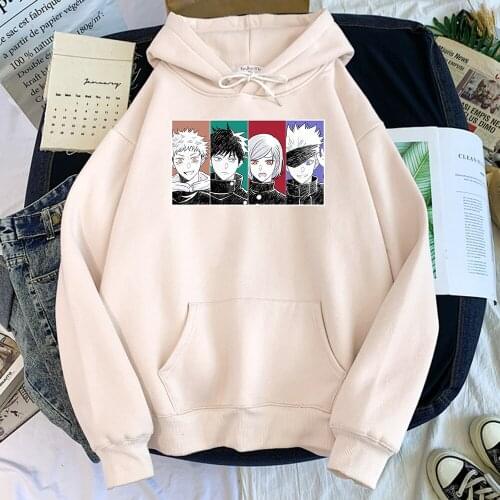 Jujutsu Kaisen fashion anime printing Men Hoodies Harajuku Street Fashion Mens Sweatshirts Long Sleeve Korean Male Pullover
