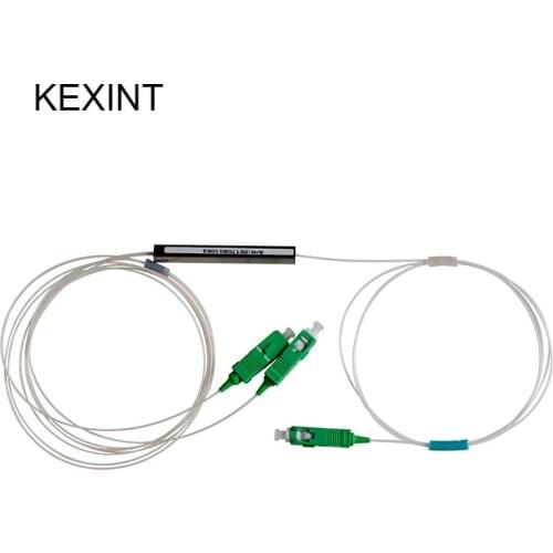 KEXINT Fiber Optic PLC Splitter 1*2 mini Module 0.9 1m Splitters Connectors SC/APC 50Pieces