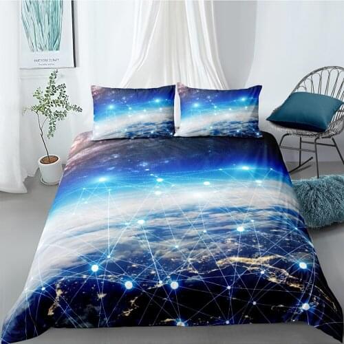 Outer Space Bedding Set Single 3D Creative Mysterious Fantasy Duvet Cover King Queen Twin Full Double Unique Design Bed Set