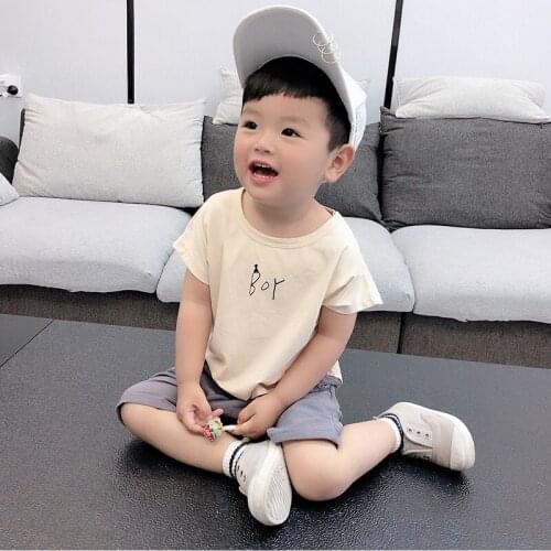 Summer Boy Clothes Short Sleeve Tee and Short Trouser 2 Piece Sets Thanksgiving Boys Clothes