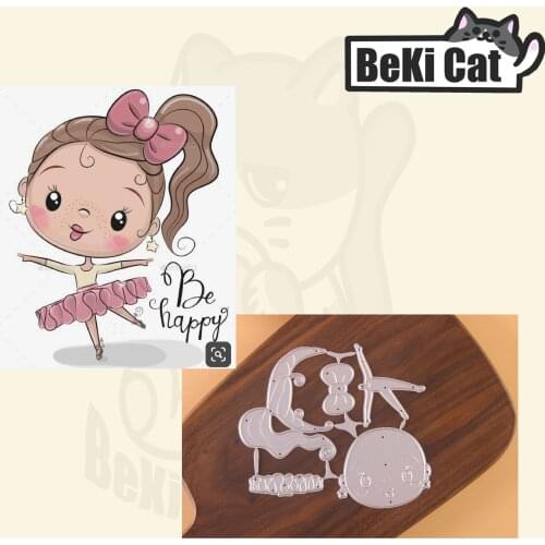 Happy girl Metal Cutting Dies Stencils for DIY Scrapbooking photo album Decorative DIY Paper Cards