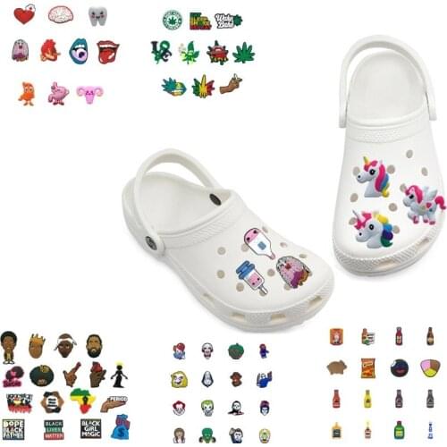 Mix50pcs Classic Cartoon PVC Shoe Charms Accessories Game Movie Figure Ornaments fit Shoes Zodiac Decorations Kids Gift