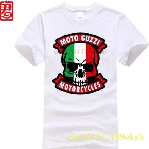 100% Cotton Graphic High Quality Fashion Short Sleeves Classic Motorcycle Moto Guzzi Logo Print Men Hip Hop T-shirt women tshirt