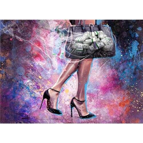 Full Diamond 5D Diamond Painting Kit Street Dollar Graffiti DIY Diamond Mosaic Abstract Art Cross Stitch Home Decoration Gift