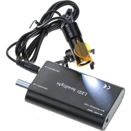 Belt Clip Type Headlight Headlamp 5W with Optical Filter for Dental Loupes Lab Medical Magnifier Magnification Binocular