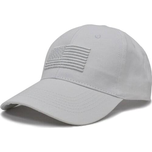 NewOutdoor Sports Man Women Peaked Cap American Flag Embroidered Cotton Sunproof Hat With Adjustable Back Closure