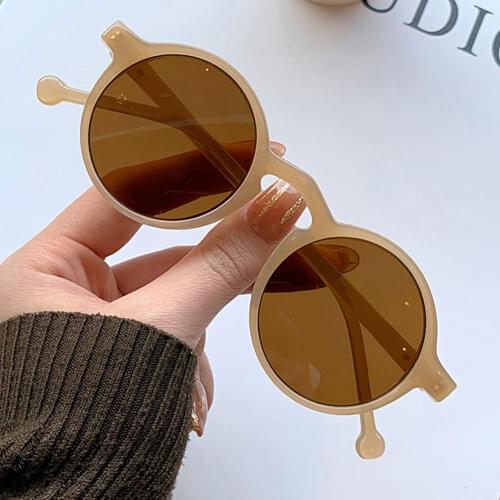2021 New Round Sunglasses Women Fashion Brand Designer Vintage Sun Glasses Girlfriend Gift Goggles Ladies Shade Eyewear UV400
