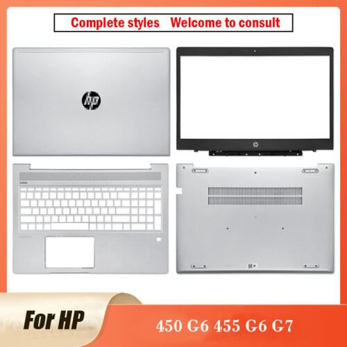 New Laptop LCD Back Cover/Palmrest/Bottom Case For HP Probook 450 G6 455 G6 G7 Series Top Case Silver