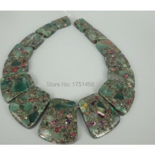 New Arrival Beautiful Trendy Gifts Color Sea Ocean Sediment Stone Slice Beads Top Drilled Slab Shape Accessories Jewelry Making