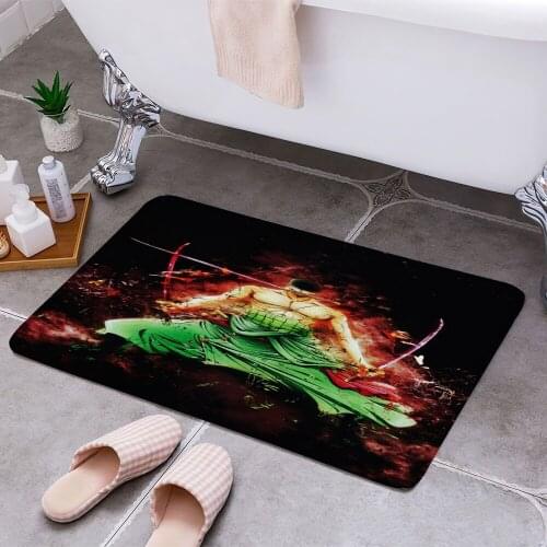 Roronoa Zoro One Piece Cheaper Anti-slip Modern Area Rugs Living Room Balcony Bathroom Printed Carpet Doormat Hallway Bath Mat