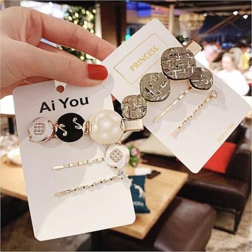 Popular Fashion Elegant Pearl Metal Hairpin Girls Hair Clips Bobby Pins Clamp Accessories For Women Barrette Hairgrip Headdress