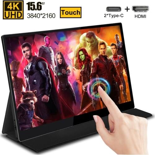 15.6 4K Touch screen monitor IPS HDR for PS4 Xbox Switch gaming Huawei Samsung phone portable monitor Laptop PC screen display
