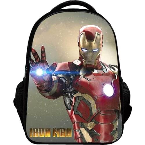 Marvel Iron Man Backpacks Super Heroes New School Bag 3D Children Boys Primary School Anime Backpack Kids Mens Travel Backpack