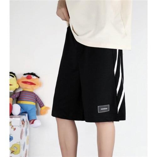 Striped Shorts Male Summer Thin Section Trend Loose Sweatpants Male Stripe Casual Five-point Pants