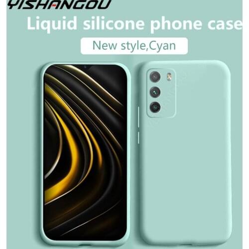 Liquid Silicone Case For Xiaomi Poco M3 X3 NFC 10T Note 10 Lite Redmi Note 9 8 7 Pro Redmi 8 9 8A 8T 9A 9C Note 9S Soft Case