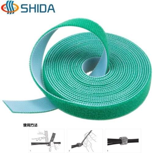 30mm Width 5 meters/Roll Ultrathin Colorful Magic Nylon Cable Ties Hook and Loop Fastening Tapes for Wire Management