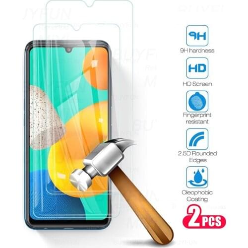 2pcs full cover tempered glass for samsung galaxy m32 m 32 32m 2021 sm-m325f/ds 6.4'' smartphone 9h screen protector film steklo