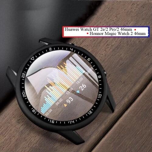 Tempered Glass Screen Protector For Huawei Watch GT2 46mm GT 2E 2 Pro Protective Case for honnor magic watch 2 46mm Cover shell