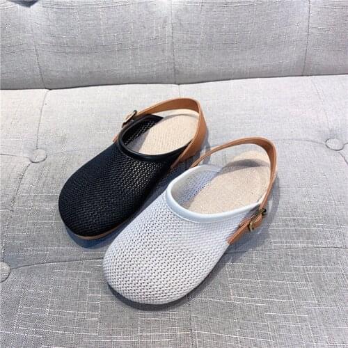 Woman Canvas Sandals Women Flats Hollow Cut-Outs Summer Shoes Womens Loafers Female Solid Shoe Plus Size 2020 New