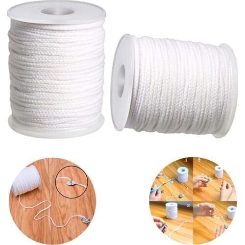 1 Roll 200 Feet 61M White Candle Wick Cotton Candle Woven Wick for Candle