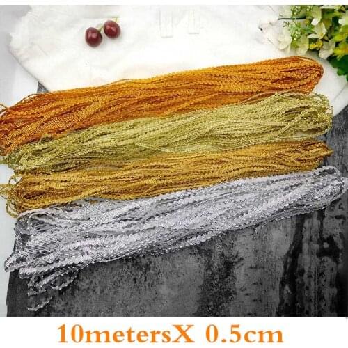 10Meters/lot Special Gold Braided Lace Trim Ethnic Style Lace S shape COSPLAY Dance Apparel Accessory Ribbon 0.5cm LJ0112
