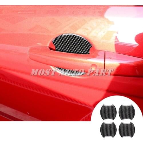 Carbon Fiber Car Door Handle Bowl Trim Cover 4pcs For Toyota Camry 2012-2019 Car accesories interior Car decoration