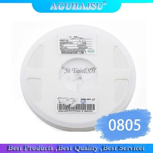 5000 Pcs 0805 SMD 1/8W chip resistor 0R ~ 10M 0 10R 100R 220R 330R 470R 1K 4.7K 10K 47K 100K 0 10 100 330 470 ohm