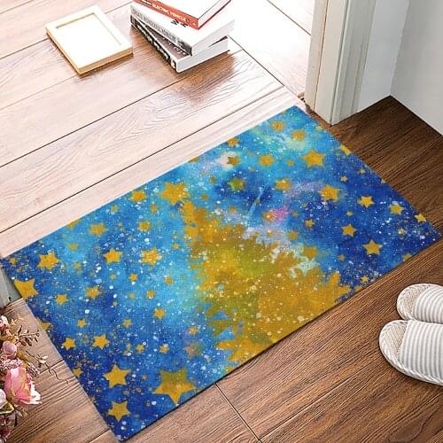 Abstract Watercolor Christmas Tree Bath Rugs Christmas Doormat Non-Slip Door Mat Carpet Bathroom Accessories Customizable