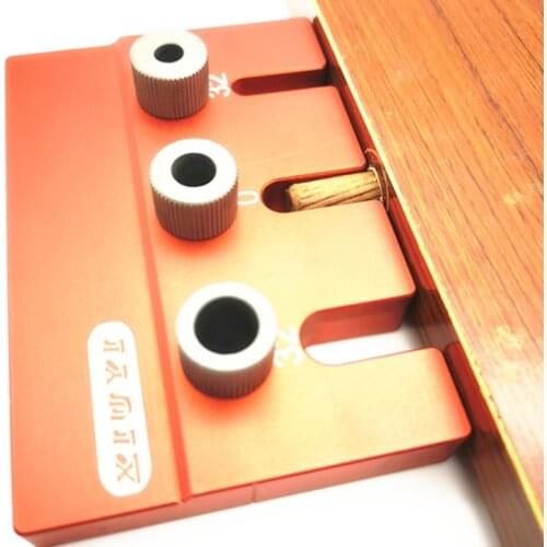 Aluminium Dowelling Jig Positioning Puncher Round Wood Hole Puncher Log Tenon Hole Punch Locator Woodworking Tools DIY 6/8/10mm