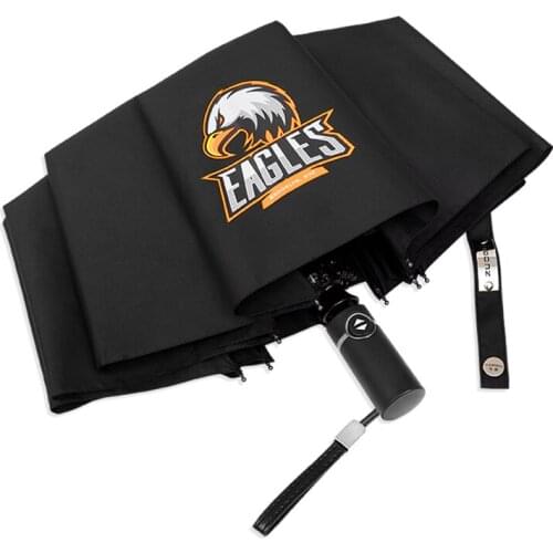 Automatic opening and closing umbrella mens personality creative trend folding automatic rain and rain dual-use military