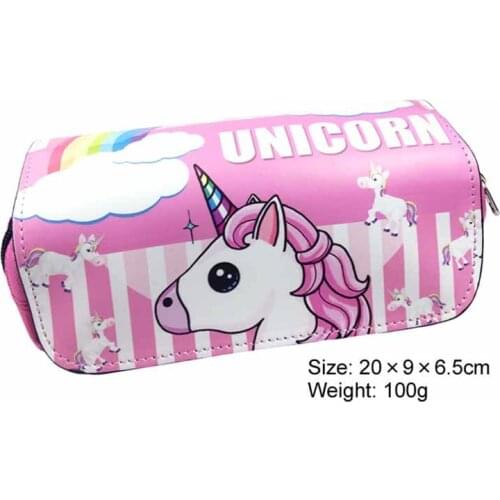 Cartoon Unicorn Pencil Case Multifunction Pencil Bags Zipper Large Capacity Canvas Pen Box Cute School Stationery