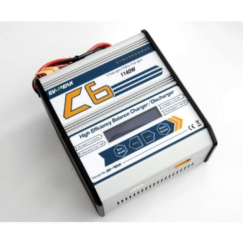 EV-PEAK 1-6S 1140W High Power Lipo Balance Charger/ Discharger C6 for RC Model