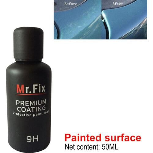 Car Ceramic Coat Anti-Scratch 50ml 9H Liquid Sponge Scratch Proof Car Paint Care Auto Polish Protector Supplies Coating Liquid