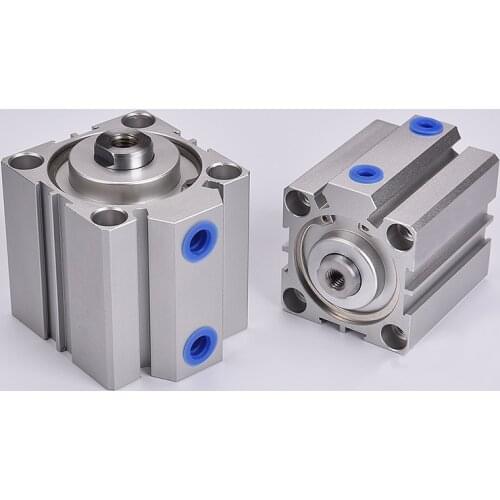 SDA series compact pneumatic air cylinder 16 20 25 32 40 50 63mm bore to 5 10 15 20 25 30 35 40 45 50mm stroke