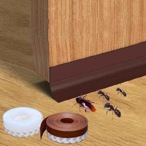 5M Door Bottom Seal Strip Weather Window Rubber Seal Weatherstrip Windproof Dust Self Adhesive Door Windshield Sealing Tape