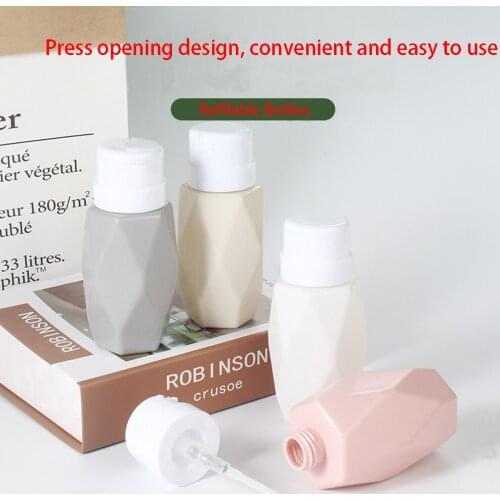 Refillable Bottles Nail Art Rhombus Pump Dispenser Empty Bottle Acrylic Gel Polish Remover Cleaner Liquid Container Storage