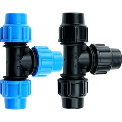 PE pipe fittings three-way quick joint tap pipe fittings plastic pipe fittings 16/20/25/32/40/50/63mm