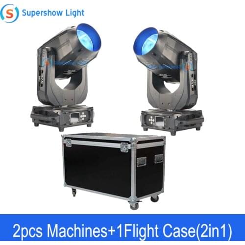 2pcs/lot in Flight case 380W LED Lyre Moving Head Light Beam Light for DJ Disco Nightclub Party