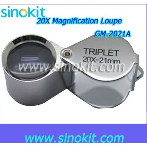 Wholesales Portable 20X Gemological Magnification Loupe - GM-2021A