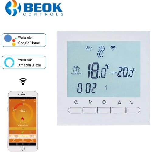BEOK Programmable Gas Boiler Heating Temperature Regulator Smart WIFI Thermostat & Hand Control Thermostat with Kid Lock