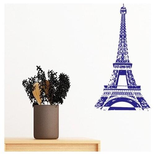 Eiffel Tower Silhouette France Paris Removable Wall Sticker Art Decals Mural DIY Wallpaper for Room Decal