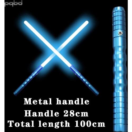 Pqbd Lightsaber Metal Hilt PC Blade High Quality Duel Lasor Sword Adult Gift Light Stick Children LED Sword Toy